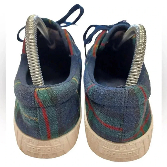 Tretorn Tartan Green Plaid Lace Up Sneakers Size 10 - Picture 6 of 11